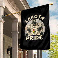 Native American Garden Flag Lakota Pride Medicine Wheel Cow Skull - Wonder Print Shop