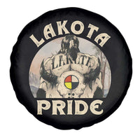 Native American Spare Tire Cover Lakota Pride Medicine Wheel Cow Skull - Wonder Print Shop