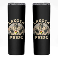 Native American Skinny Tumbler Lakota Pride Medicine Wheel Cow Skull - Wonder Print Shop