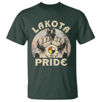 Native American T Shirt Lakota Pride Medicine Wheel Cow Skull - Wonder Print Shop