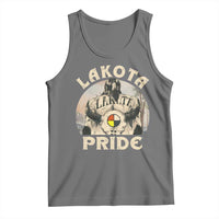 Native American Tank Top Lakota Pride Medicine Wheel Cow Skull - Wonder Print Shop