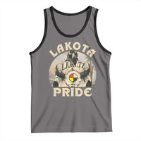 Native American Tank Top Lakota Pride Medicine Wheel Cow Skull - Wonder Print Shop