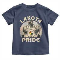 Native American Toddler T Shirt Lakota Pride Medicine Wheel Cow Skull - Wonder Print Shop