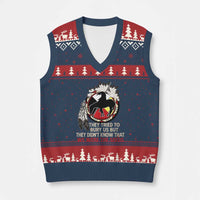 Native American V-Neck Knit Sweater Vest They Tried To Bury Us But They Didn't Know That Medicine Wheel - Wonder Print Shop