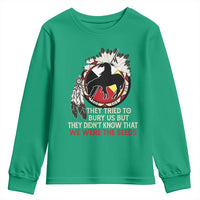 Native American Youth Sweatshirt They Tried To Bury Us But They Didn't Know That Medicine Wheel - Wonder Print Shop