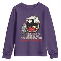 Native American Youth Sweatshirt They Tried To Bury Us But They Didn't Know That Medicine Wheel - Wonder Print Shop