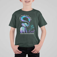 Suicide Prevention Awareness T Shirt For Kid In A World Where You Can Be Anything Be Kind Elephant - Wonder Print Shop
