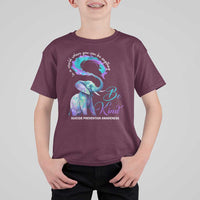 Suicide Prevention Awareness T Shirt For Kid In A World Where You Can Be Anything Be Kind Elephant - Wonder Print Shop