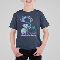 Suicide Prevention Awareness T Shirt For Kid In A World Where You Can Be Anything Be Kind Elephant - Wonder Print Shop