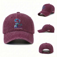 Suicide Prevention Awareness Washed Cotton Baseball Cap In A World Where You Can Be Anything Be Kind Elephant