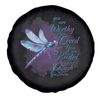 Suicide Prevention Awareness Spare Tire Cover You Are Worthy Loved Needed Enough Dragonfly