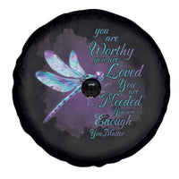 Suicide Prevention Awareness Spare Tire Cover You Are Worthy Loved Needed Enough Dragonfly