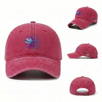 Suicide Prevention Awareness Washed Cotton Baseball Cap You Are Worthy Loved Needed Enough Dragonfly
