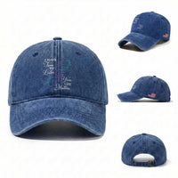 Suicide Prevention Awareness Washed Cotton Baseball Cap I Have Time To Listen Your Life Matters Butterfly Holding Hand