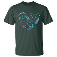 Suicide Prevention Awareness T Shirt His Wings Were Ready But My Heart Was Not Feathers - Wonder Print Shop