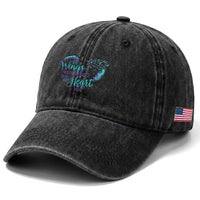 Suicide Prevention Awareness Washed Cotton Baseball Cap His Wings Were Ready But My Heart Was Not Feathers
