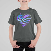 Suicide Prevention Awareness T Shirt For Kid Don't Let Your Story End Heart Semicolon Sunflower - Wonder Print Shop