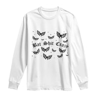 Funny Halloween Bat Shit Crazy Long Sleeve Shirt Horror Gothic Coquette Bat - Wonder Print Shop