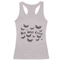 Funny Halloween Bat Shit Crazy Racerback Tank Top Horror Gothic Coquette Bat - Wonder Print Shop