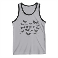 Funny Halloween Bat Shit Crazy Tank Top Horror Gothic Coquette Bat - Wonder Print Shop
