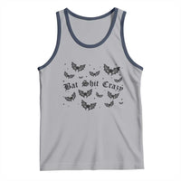 Funny Halloween Bat Shit Crazy Tank Top Horror Gothic Coquette Bat - Wonder Print Shop