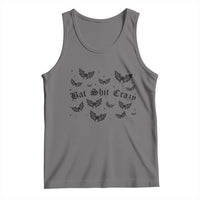 Funny Halloween Bat Shit Crazy Tank Top Horror Gothic Coquette Bat - Wonder Print Shop