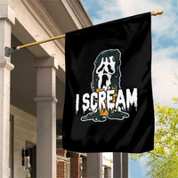 Funny Halloween Ghost Horror Face Garden Flag I Scream Ice Cream Slasher Pun - Wonder Print Shop