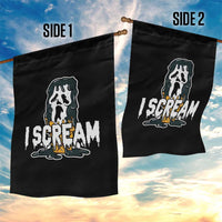 Funny Halloween Ghost Horror Face Garden Flag I Scream Ice Cream Slasher Pun - Wonder Print Shop
