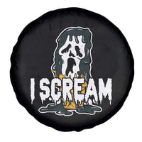 Funny Halloween Ghost Horror Face Spare Tire Cover I Scream Ice Cream Slasher Pun - Wonder Print Shop