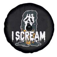 Funny Halloween Ghost Horror Face Spare Tire Cover I Scream Ice Cream Slasher Pun - Wonder Print Shop