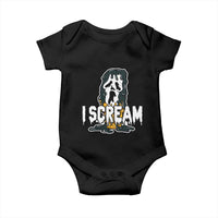 Funny Halloween Ghost Horror Face Baby Onesie I Scream Ice Cream Slasher Pun - Wonder Print Shop