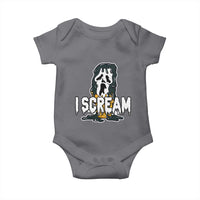 Funny Halloween Ghost Horror Face Baby Onesie I Scream Ice Cream Slasher Pun - Wonder Print Shop