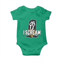 Funny Halloween Ghost Horror Face Baby Onesie I Scream Ice Cream Slasher Pun - Wonder Print Shop