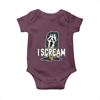 Funny Halloween Ghost Horror Face Baby Onesie I Scream Ice Cream Slasher Pun - Wonder Print Shop