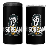 Funny Halloween Ghost Horror Face 4 in 1 Can Cooler Tumbler I Scream Ice Cream Slasher Pun - Wonder Print Shop