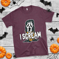 Funny Halloween Ghost Horror Face T Shirt I Scream Ice Cream Slasher Pun - Wonder Print Shop
