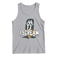 Funny Halloween Ghost Horror Face Tank Top I Scream Ice Cream Slasher Pun - Wonder Print Shop