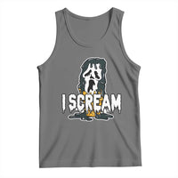 Funny Halloween Ghost Horror Face Tank Top I Scream Ice Cream Slasher Pun - Wonder Print Shop