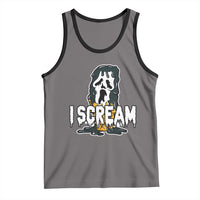 Funny Halloween Ghost Horror Face Tank Top I Scream Ice Cream Slasher Pun - Wonder Print Shop