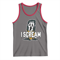 Funny Halloween Ghost Horror Face Tank Top I Scream Ice Cream Slasher Pun - Wonder Print Shop