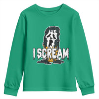 Funny Halloween Ghost Horror Face Youth Sweatshirt I Scream Ice Cream Slasher Pun - Wonder Print Shop