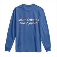 Make America Gavin Again Long Sleeve Shirt Gavin Newsom Support Stars And Stripes - Wonder Print Shop
