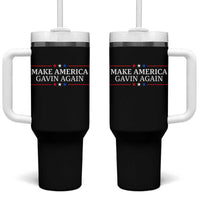 Make America Gavin Again Tumbler With Handle Gavin Newsom Support Stars And Stripes - Wonder Print Shop
