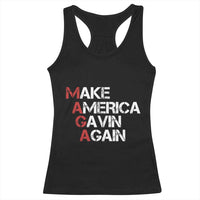 Make America Gavin Again Racerback Tank Top Gavin Newsom Support - Wonder Print Shop