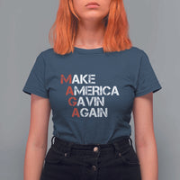 Make America Gavin Again T Shirt For Women Gavin Newsom Support - Wonder Print Shop