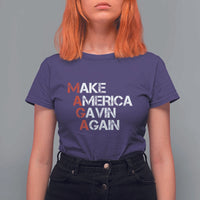 Make America Gavin Again T Shirt For Women Gavin Newsom Support - Wonder Print Shop