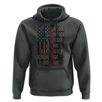 Veterans Valor Service Patriot Hero Sacrifice Courage Honor Hoodie American Flag - Wonder Print Shop