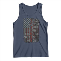 Veterans Valor Service Patriot Hero Sacrifice Courage Honor Tank Top American Flag - Wonder Print Shop