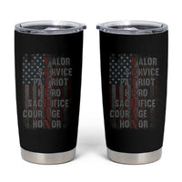 Veterans Valor Service Patriot Hero Sacrifice Courage Honor Tumbler Cup American Flag - Wonder Print Shop