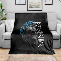 Viking Berserker Bear Warrior Odin Runes Nordic Compass Throw Blanket - Wonder Print Shop